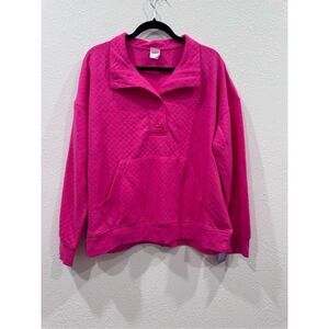 Stars above pink sweater size large